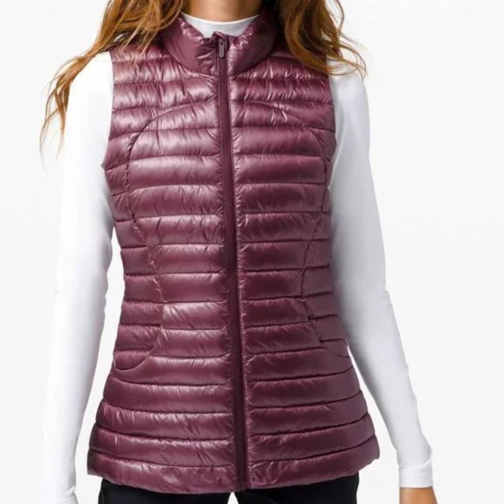 Lululemon 100% Down Fill Vest Size 2 NEW Pack it Down 'Shine' Puffer